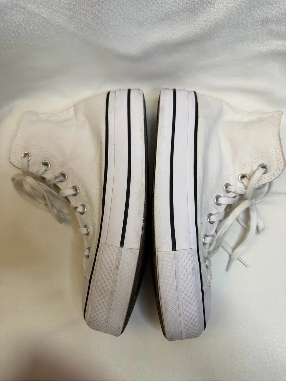 Converse Chuck Taylor All Star Lift Platform High Top White Canvas Womens 7.5